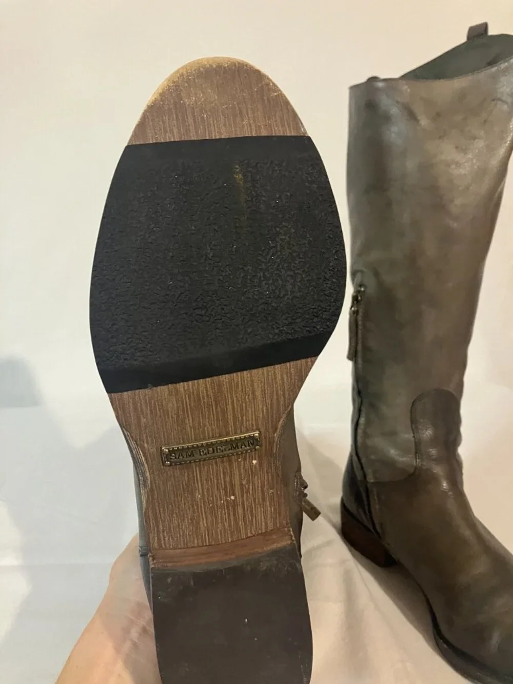 Sam Edelman Riding Boots in Olive Green